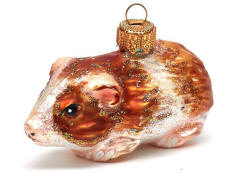 Meerschweinchen Handgemacht Glas Weihnachtsschmuck Bild 1